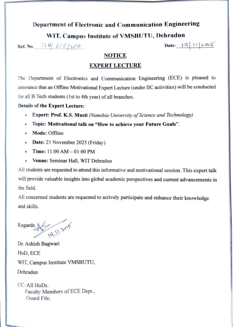 Motivational Talk on “How to achieve your Future Goals” | 21 Nov 2025